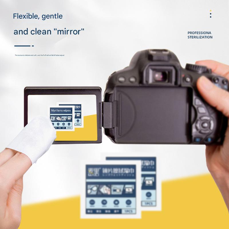 100pcs Toalhetes De Limpeza De Lentes Descartáveis Anti Nevoeiro Remoção De Óleo De Poeira Para Telas De Câmera De Óculo
