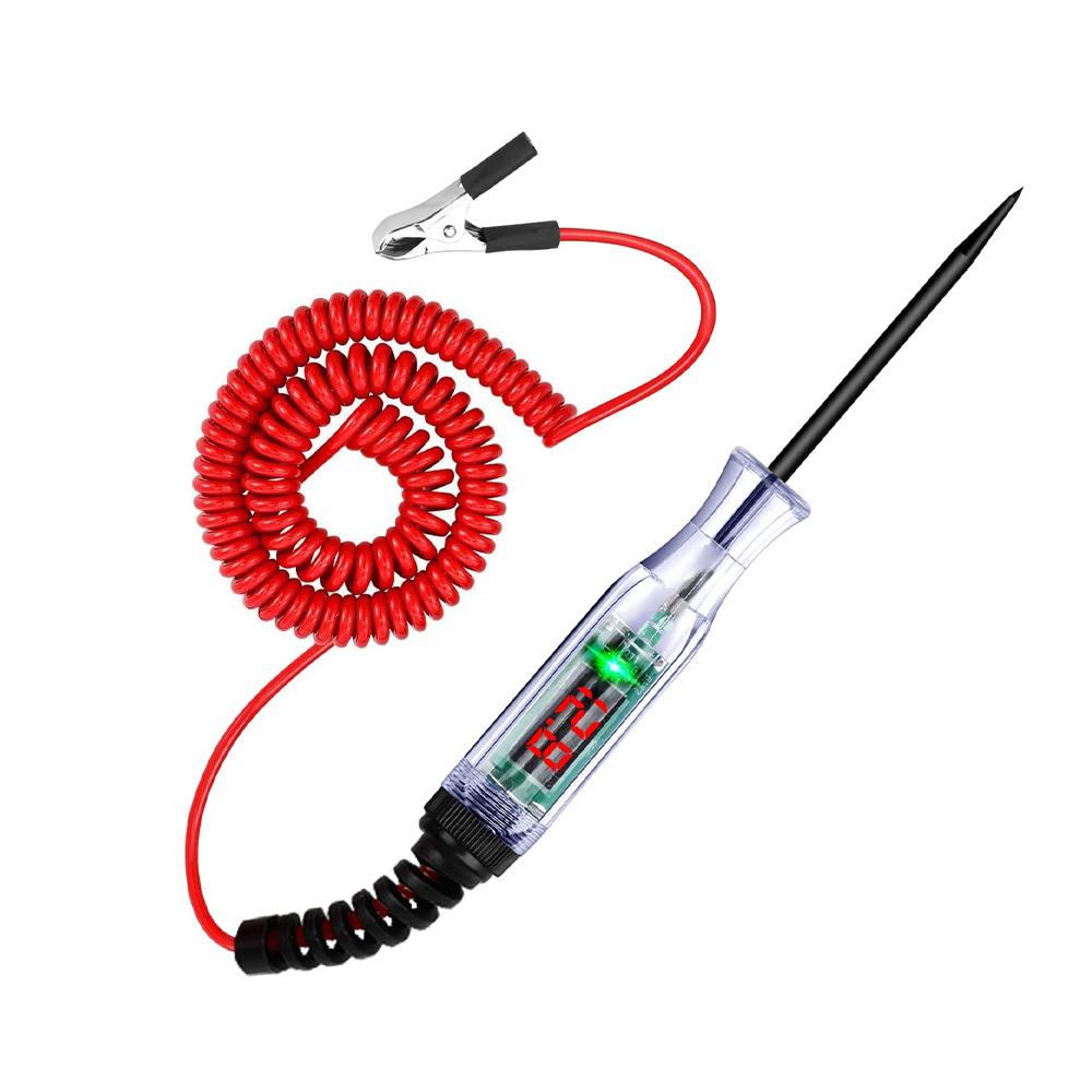 Testador De Circuito LED Digital-Luz De Teste Automotiva DC 6-18V Com Voltímetro E Sonda