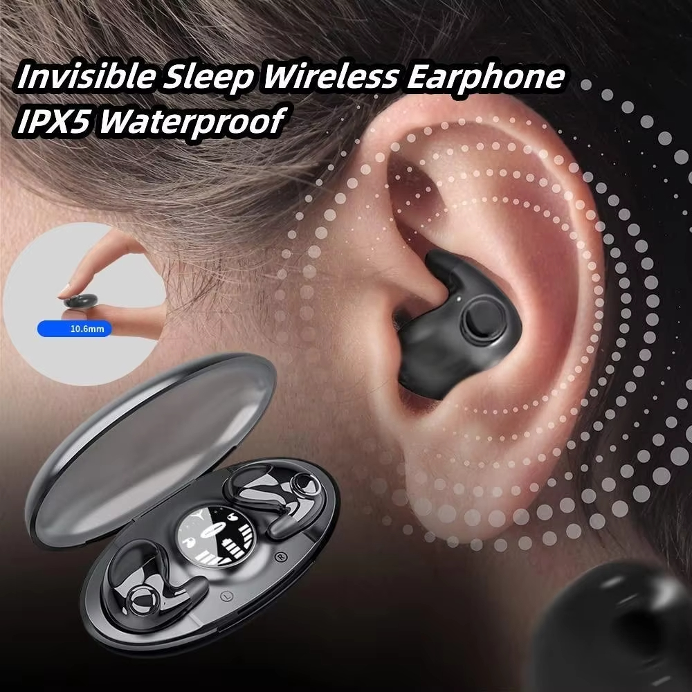  2025 MD538 Fones de ouvido Bluetooth 5.3 Fone Ultra Mini Invisível à Prova d'Água Novo Fone de Ouvido Fino para Uso