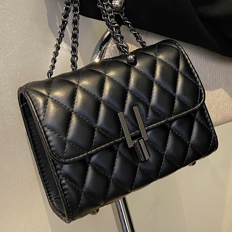 Mulheres Versáteis Na Moda Senhoras Bolsa De Ombro Elegante Bordado Crossbody Com Corrente