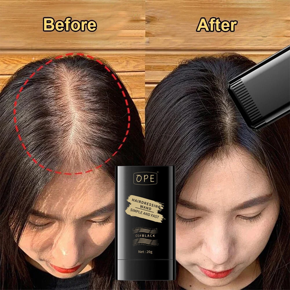  Caneta Temporária para Coloração de Cabelo  Longa Duração Cobertura Rápida Fácil Aplicaçã...