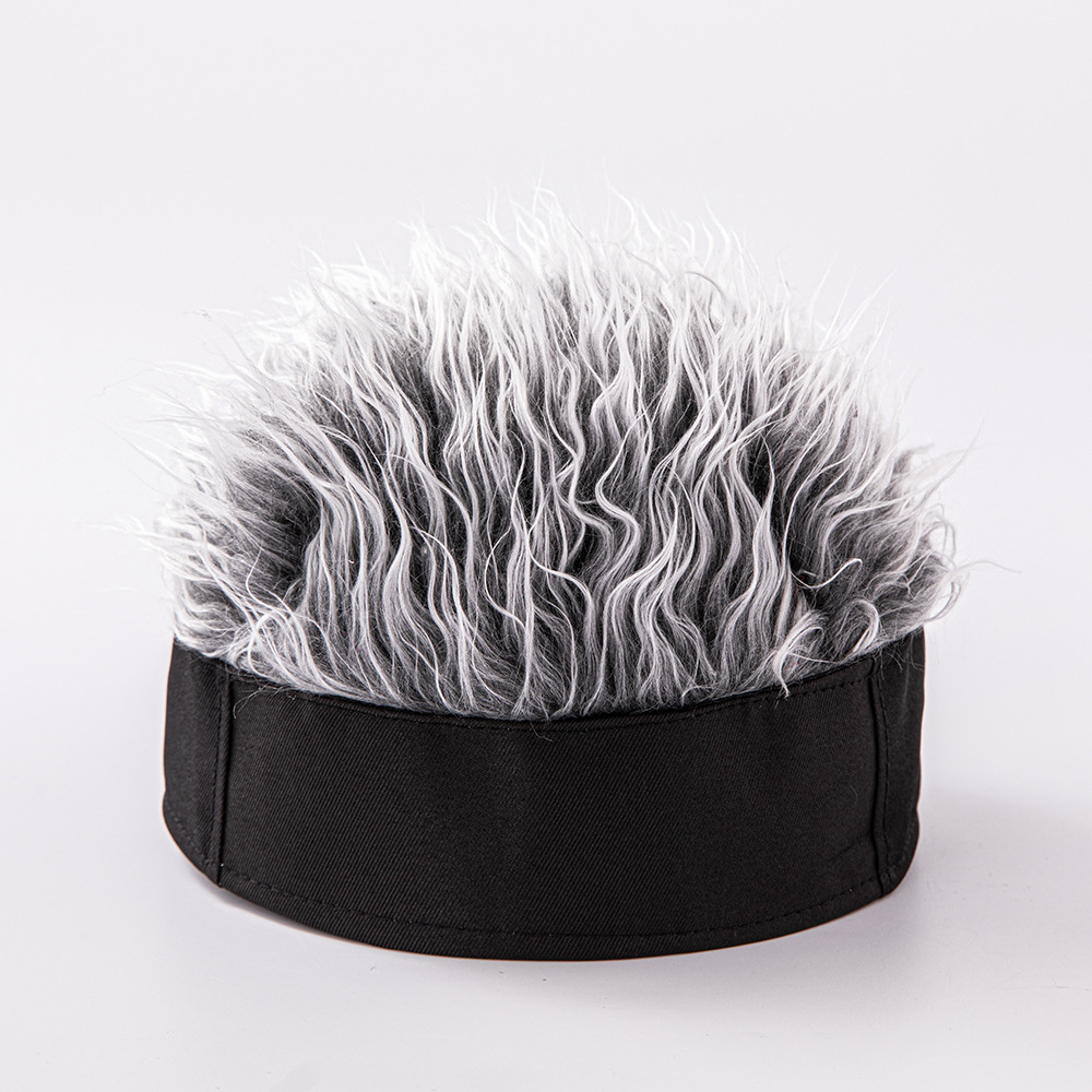 Novo Boné Wig Curto Masculino - Estiloso Boné Hip-Hop com Cabelos Sintéticos Realistas para Looks Modernos