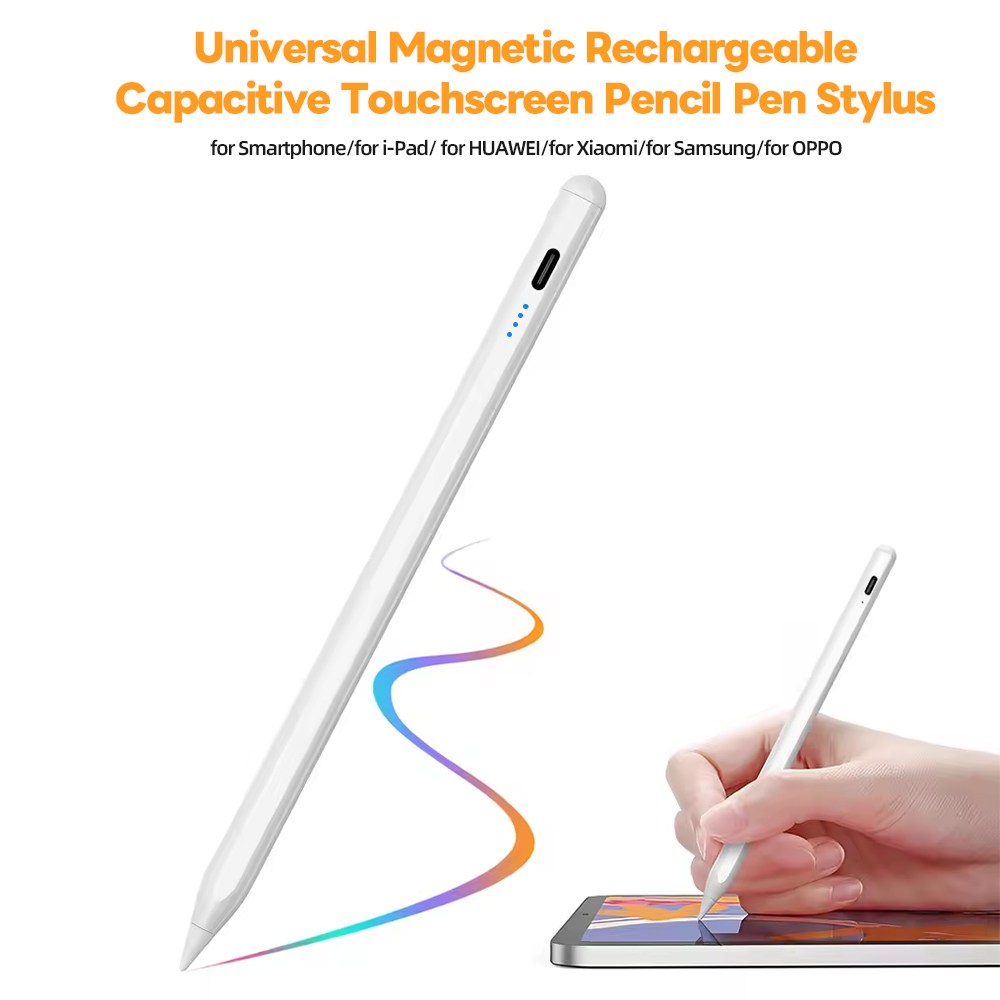 Caneta Stylus Magnética Recarregável Com Tela Sensível Ao Toque Para Smartphone/iPad/HUAWEI/Xiaomi/Samsung/OPPO
