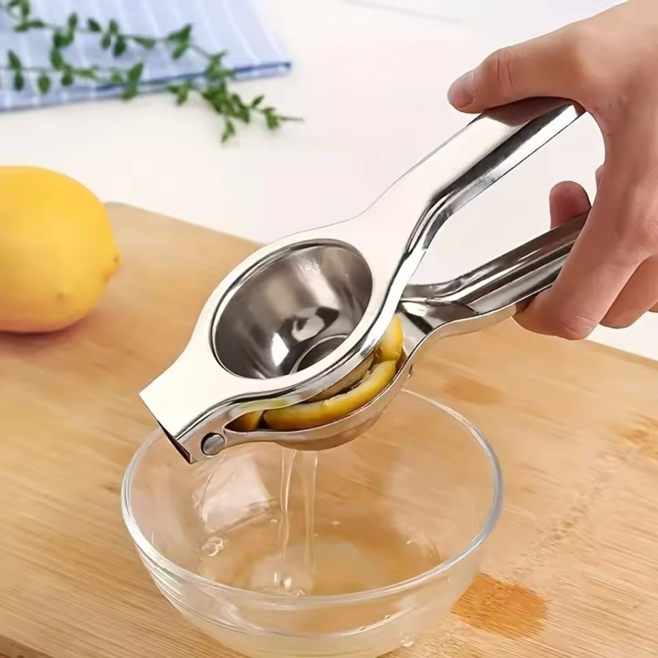 Novo espremedor de cítricos de aço inoxidável - Espremedor de limão multifuncional - Utensílio manual para suco de
