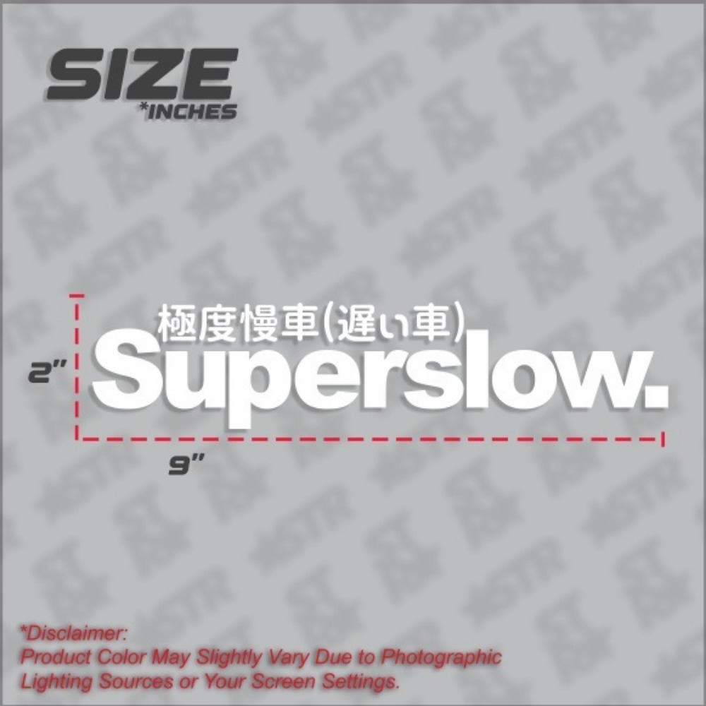 Novo Adesivo de Recorte de Motocicleta em Kanji Japonês Super Lento à Prova d'Água