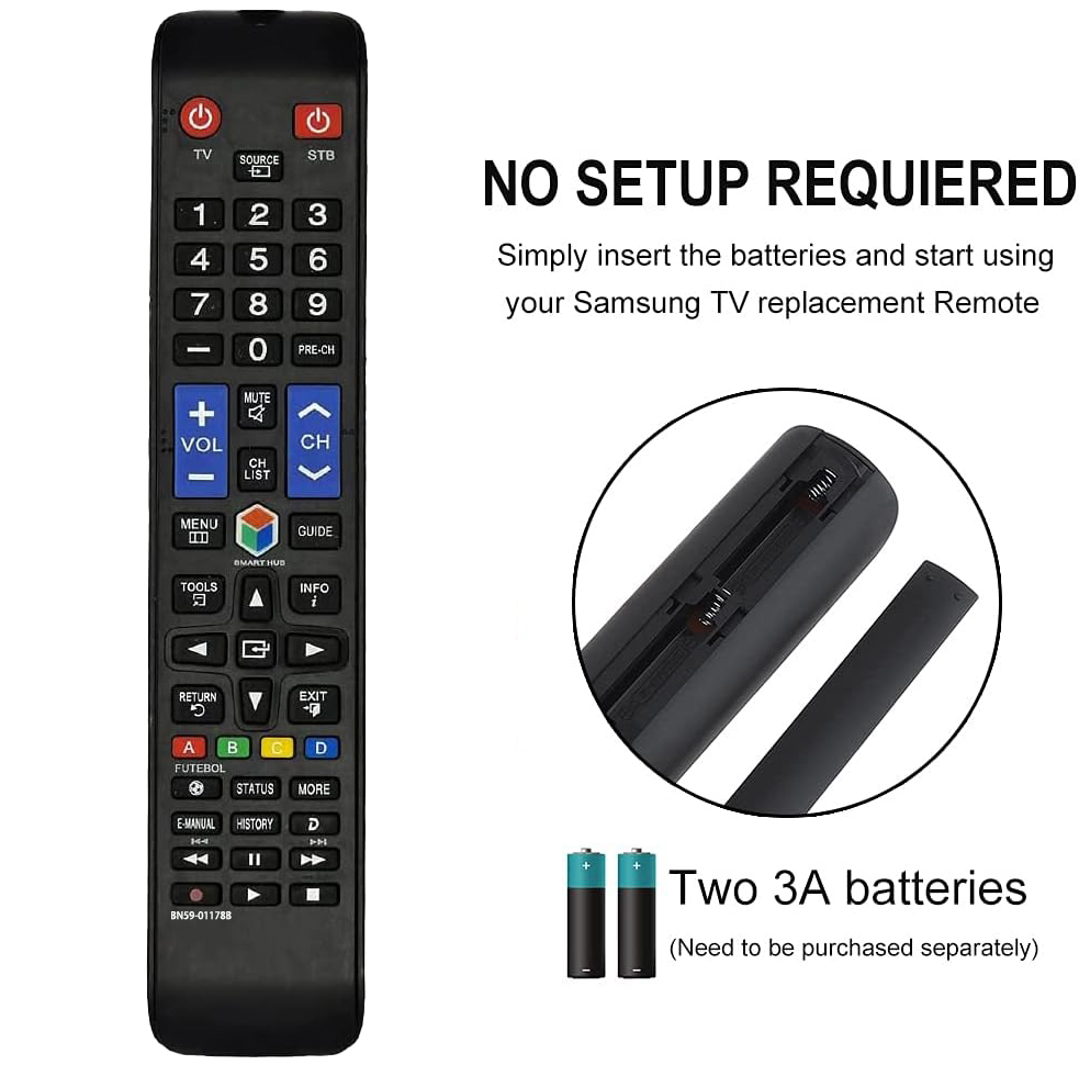 Controle Remoto De Substituição Universal Para Samsung Smart LED TV Equipado Com 3D E Teclas De Futebol
