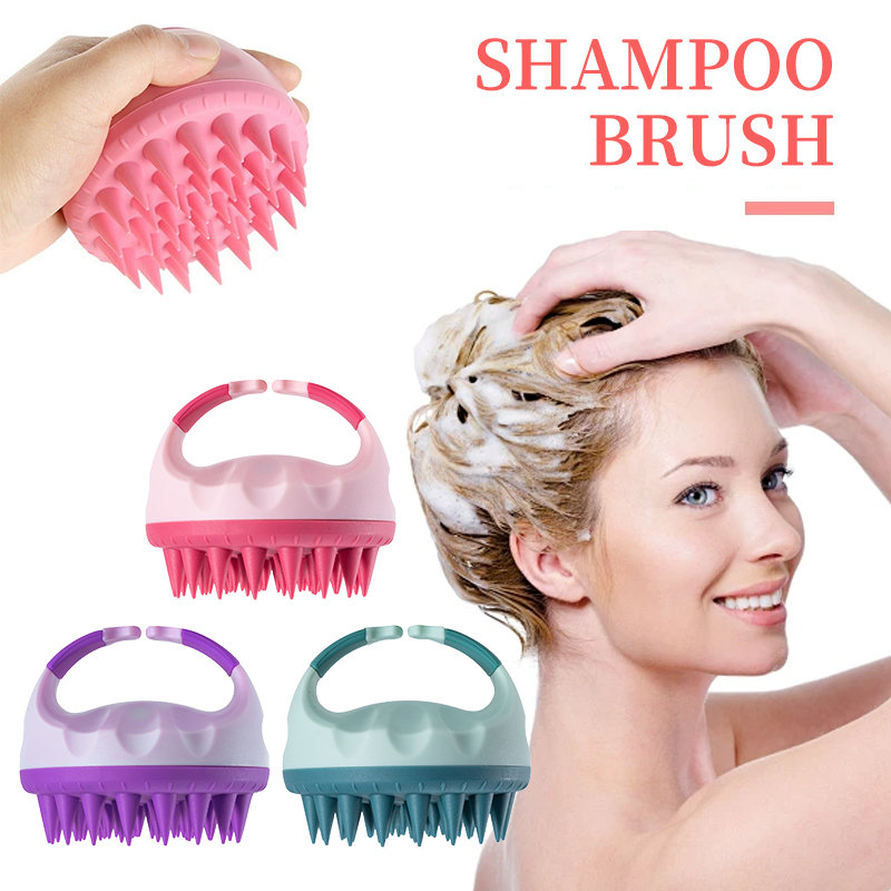 Escova De Cabelo De Silicone Massagem Do Couro Cabeludo Bebê Adulto Limpeza E Lavagem Ferramentas Essenciais Banheiro