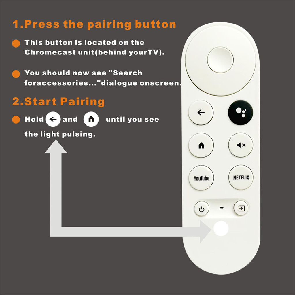 Novo Controle Remoto Universal de Voz para Google Chromecast 4K Snow para Smart TV Substituição para G9N9N GA01920-US