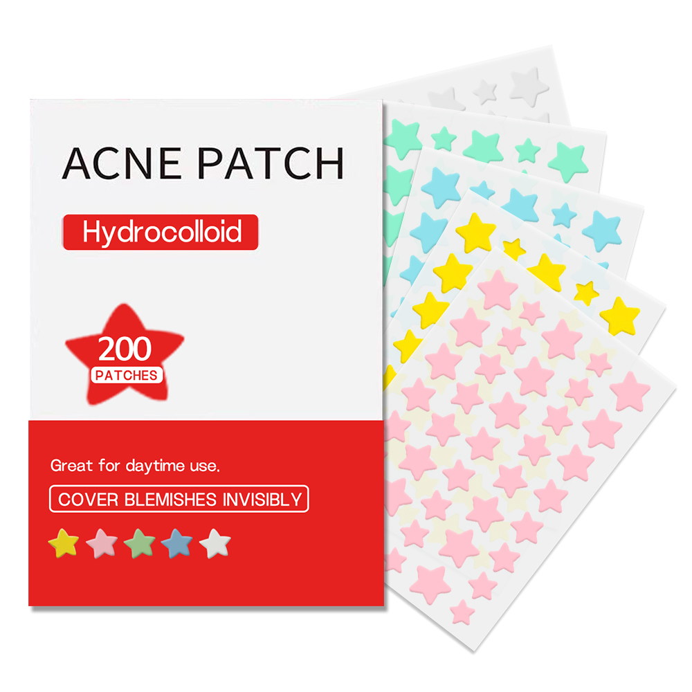 200 Remendos Da Espinha Dos Pces Para O Rosto , Hidrocolóides Acne , Capas Bonitos Do Zit Estrela , Adesivos Ponto