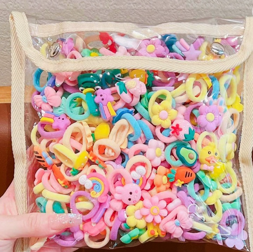 Laços De Cabelo Elásticos Estilo Coreano Para Crianças , Faixas Não Danificadas Meninas , Acessórios