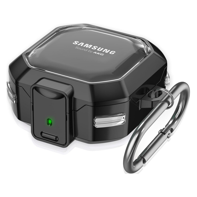 Capa Transparente À Prova De Choque Para Samsung Buds FE/2 Pro-Trava Segura E Chaveiro em Oferta na Shopee