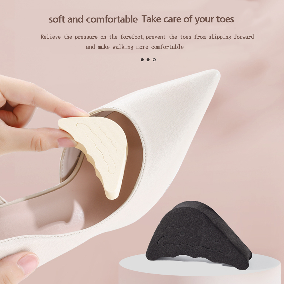 1 Par Esponja Meia Palmilha Reutilizável Toe Plug Inserções Ajustável Grande Pé Brac Unisex Sapato Almofadas