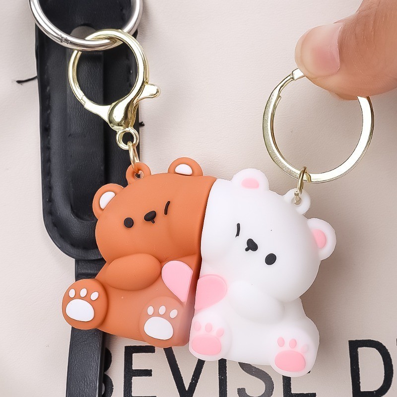 Casal Magnético Bonito Urso Pingente Chaveiro Doce Mochila Ímã Encantos Carro Melhores Amigos Presentes em Oferta na Shopee