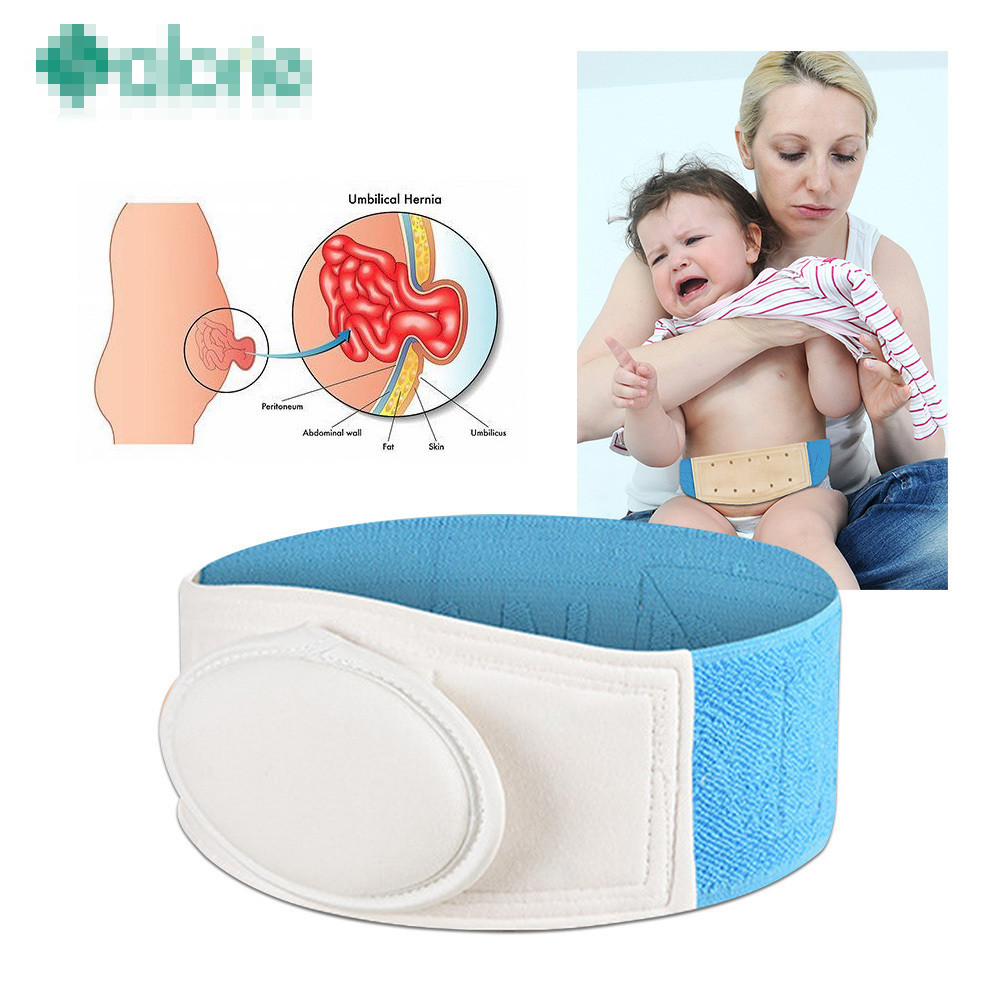 Cinta para Hérnia Umbilical com 3 Almofadas – Suporte para Botão Umbilical de Bebê com Adesivos para Tratamento.