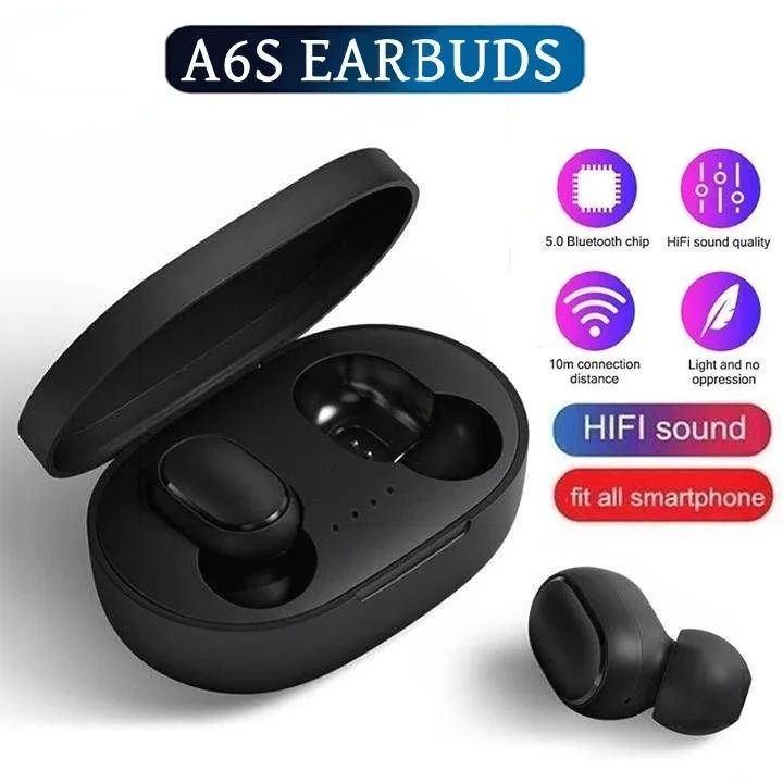 TWS A6S Fones De Ouvido Sem Fio Bluetooth Com Cancelamento De Ruído Fone Esportivo Microfone em Oferta na Shopee