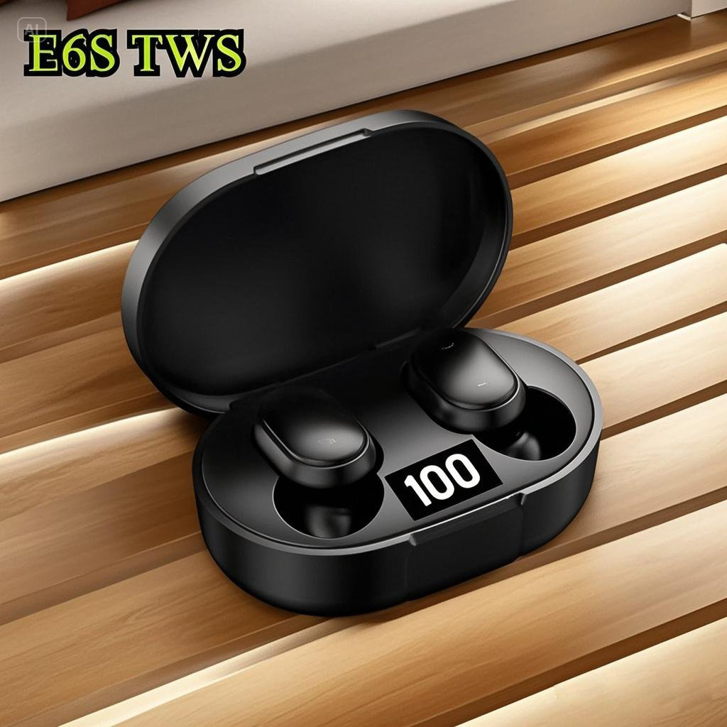 E6S TWS Bluetooth 5.0 Fones De Ouvido Estojo De Carregamento Portátil Sem Fio Ultracompacto Leve