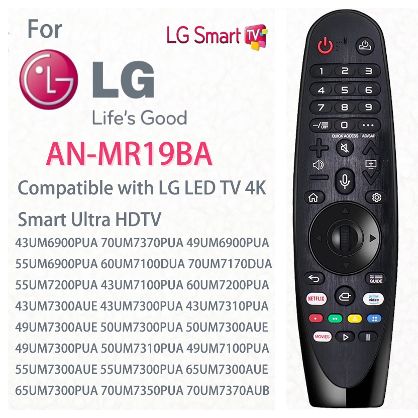  Novo Controle Remoto Infravermelho AN-MR19BA para TV LG HDTV sem Função de Voz