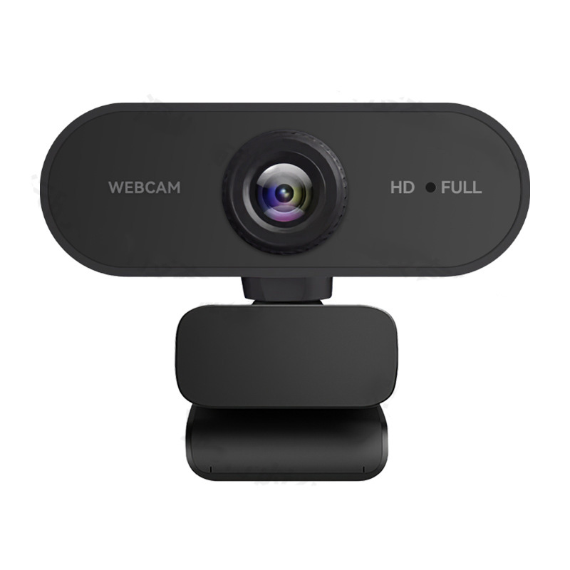 Câmera Web USB New New Black Network Full HD 1080p com Rotação de 360° e Microfone para Laptop e PC