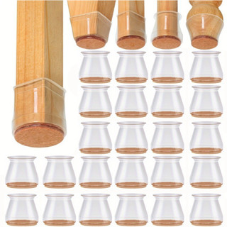12Pcs Protetores de Pés de Cadeira com Capas de Silicone e Almofadas de Feltro para Reduzi...