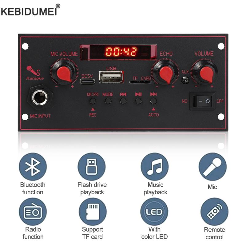 Placa Decodificadora MP3 Bluetooth 5.0 2x10W Amplificador Leitor De Áudio 5V FM TF Kit USB Elite