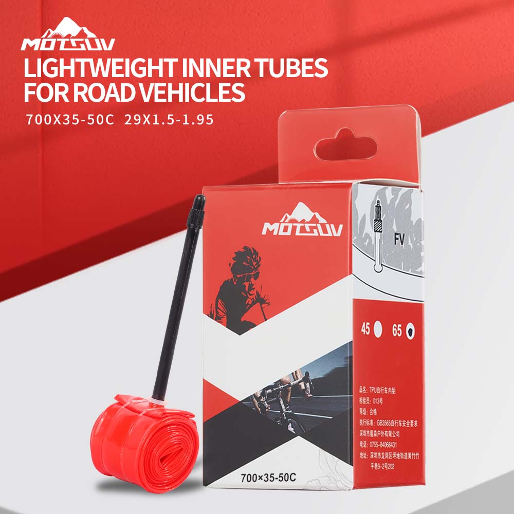 MOTSUV câmara de ar de TPU 700C para bicicleta de estrada GRAVEL 700x35-50C para pneus 35C 38C 40C 45C 50C bicicleta MTB
