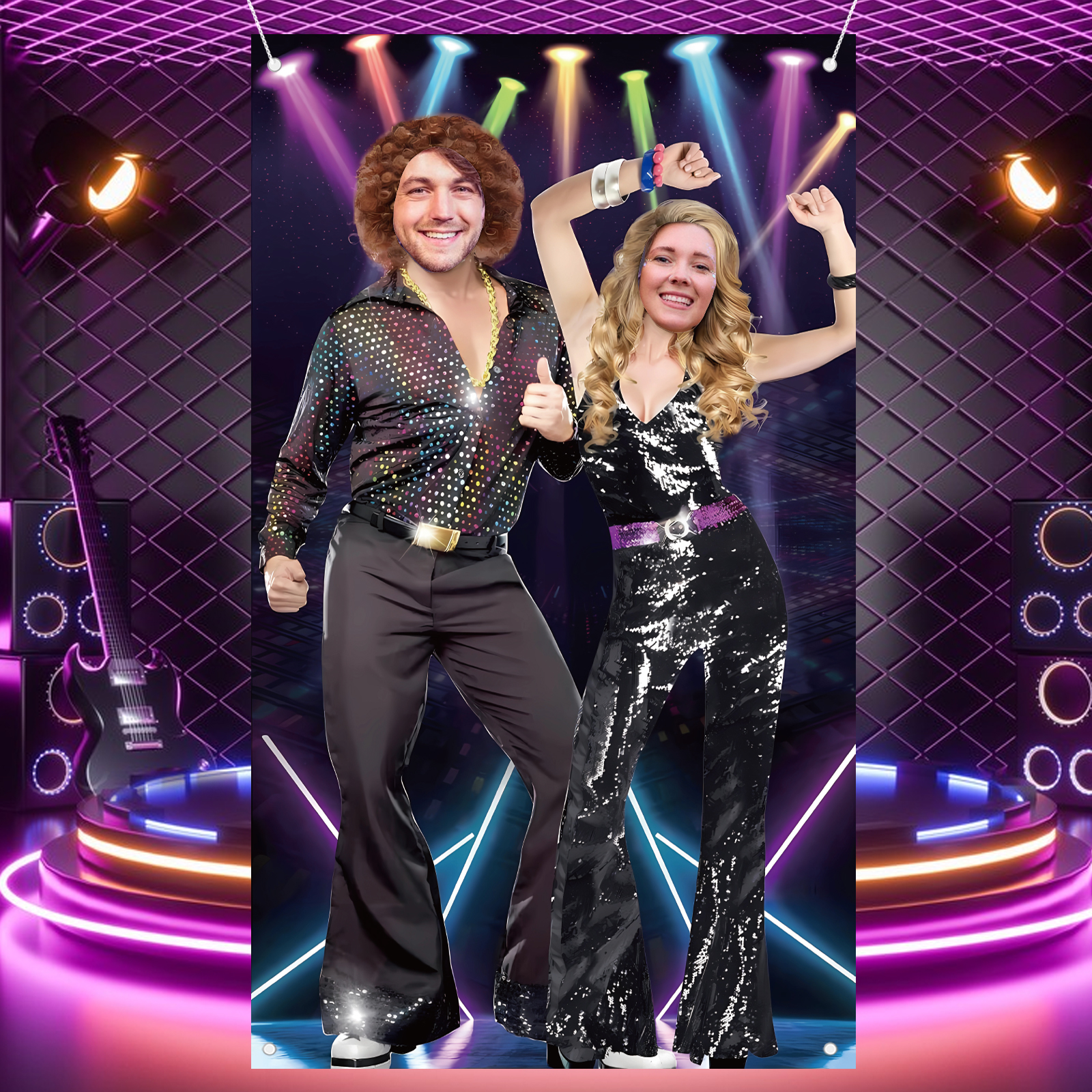 Parede De Foto De Discoteca Dos Anos 70/80 – Banner De Dança Acessórios De Decoração Vintage Para Porta , E Noite