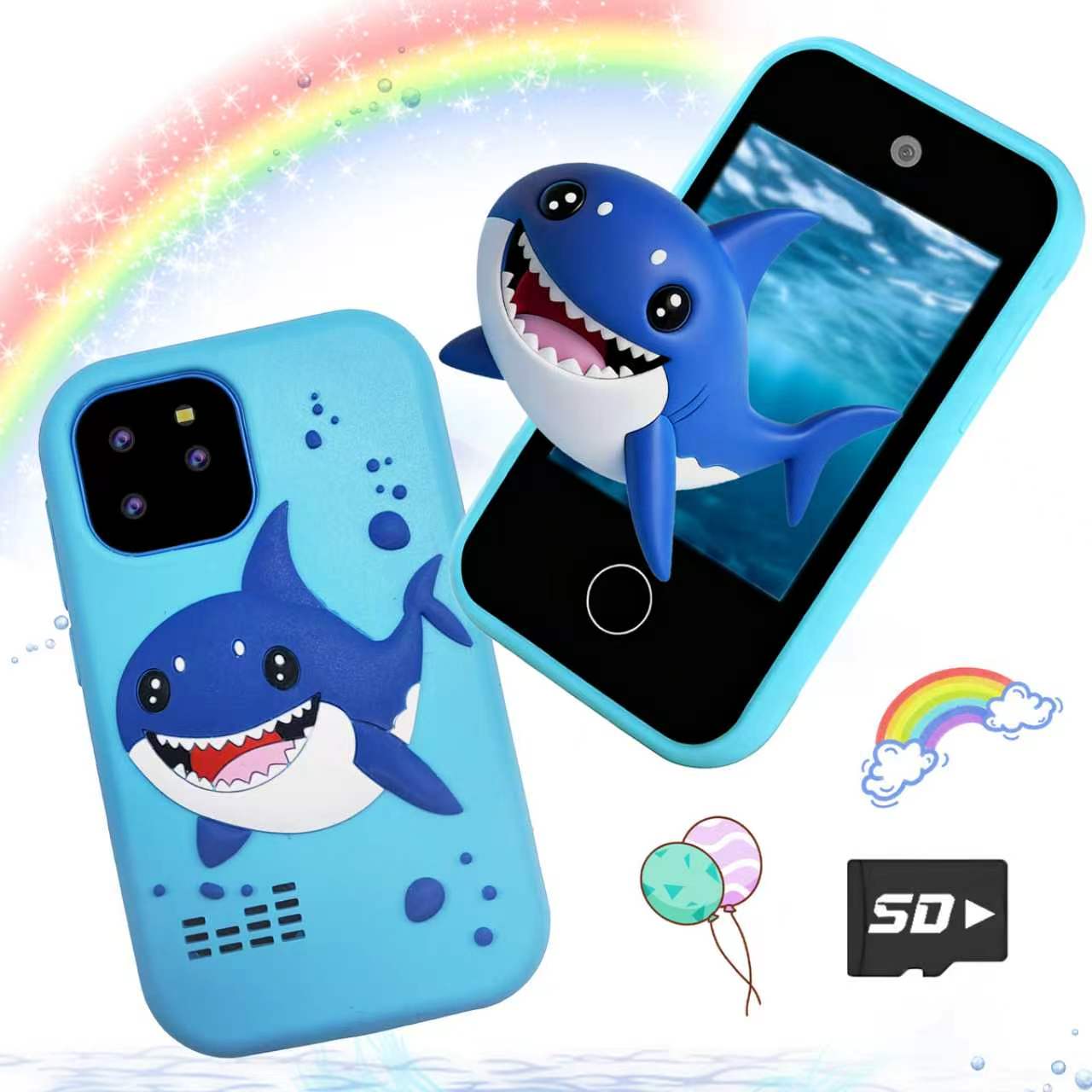 Smartphone Infantil 2,8 Tela Múltiplas Funções com Câmeras Duplas, Lanterna, Despertador, Music Player e Jogos