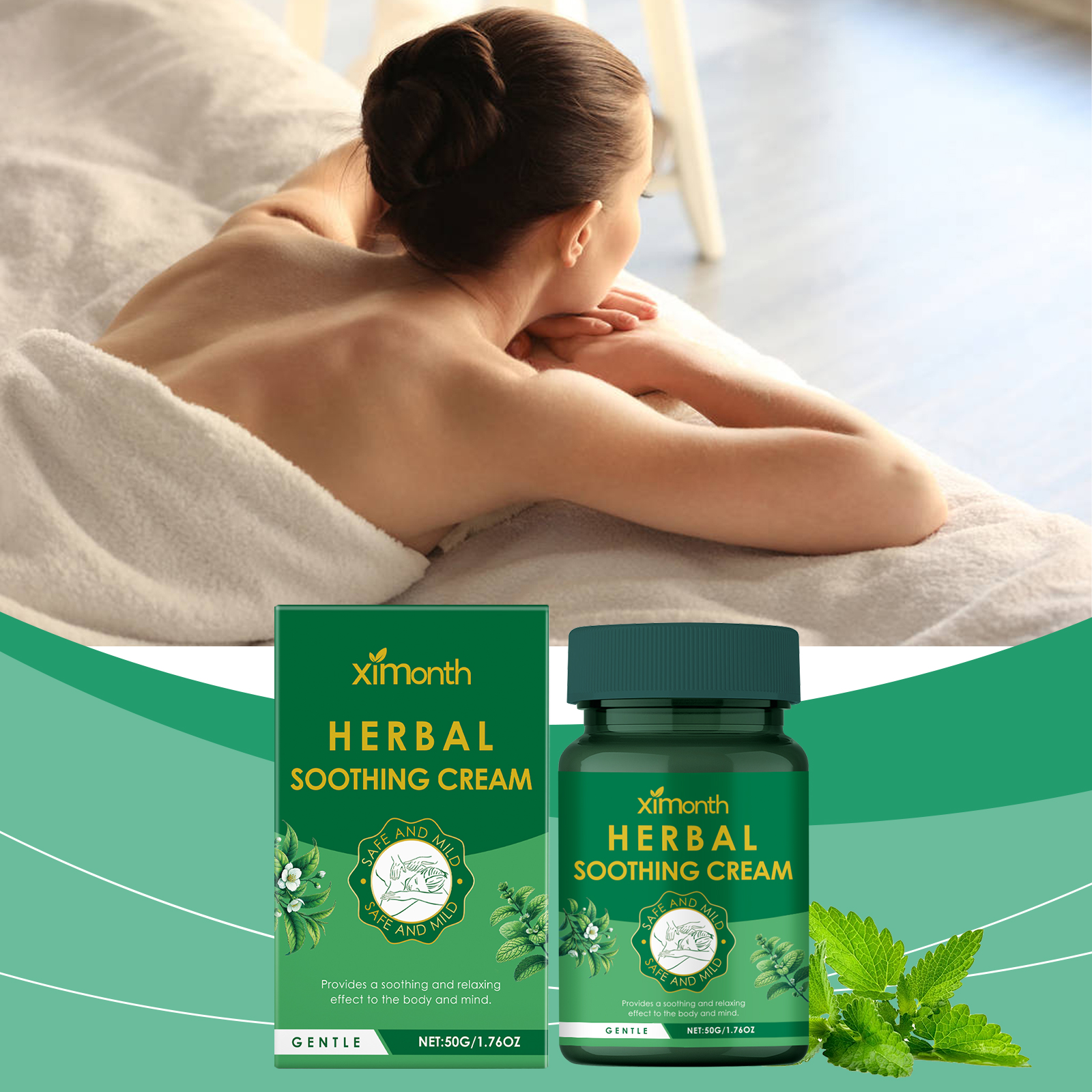 Creme Profissional Compre 1 Leve 1 - Creme Relaxante para Corpo e Mente à Base de Ervas 50G | Fórmula Suave Não Oleosa,