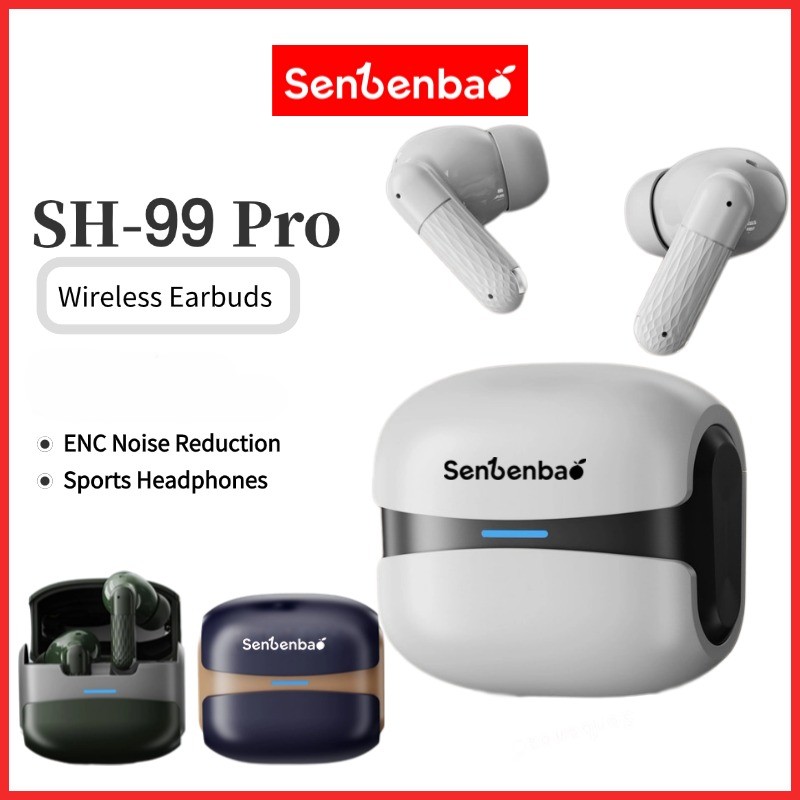  Fone de Ouvido Bluetooth SenBenBao SH-99 Pro, Fones de Ouvido Sem Fio Intra-Auriculares, Headsets Bluetooth, Fones de
