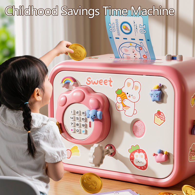 Cofre Infantil Cofrinho Piggy Bank Desafio de Poupança Fofo Cofrinho Moeda Banco Elétrico ATM Cofre Brinquedos Caixa