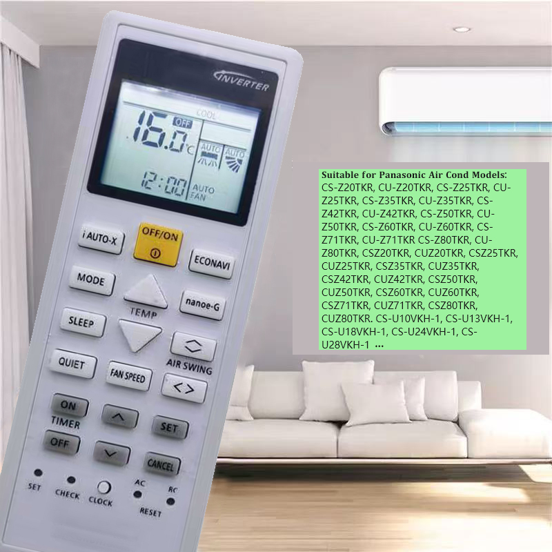 Controle Remoto Para Ar-condicionado Inverter Panasonic Série R32 PN CS-PN9WKH CS-PN12WKH CS-PN18WK