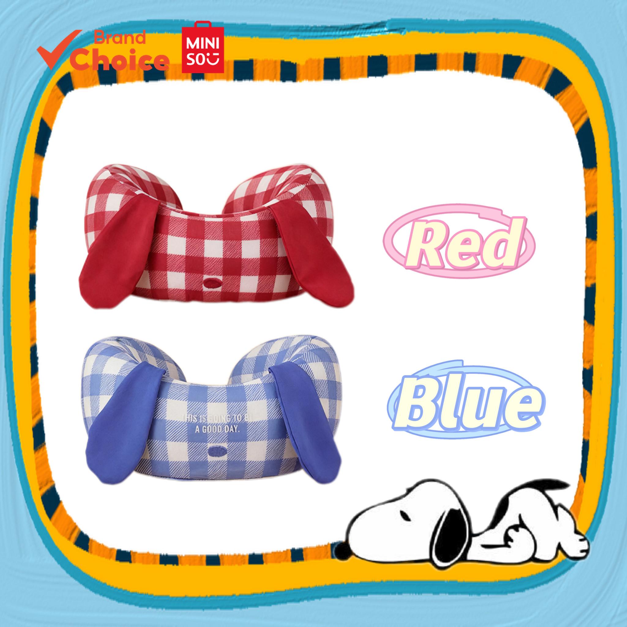 MINISO  snoopy grand sequence série - almofada de pescoço em u macia e confortável 25cm x 23cm x 13,5cm