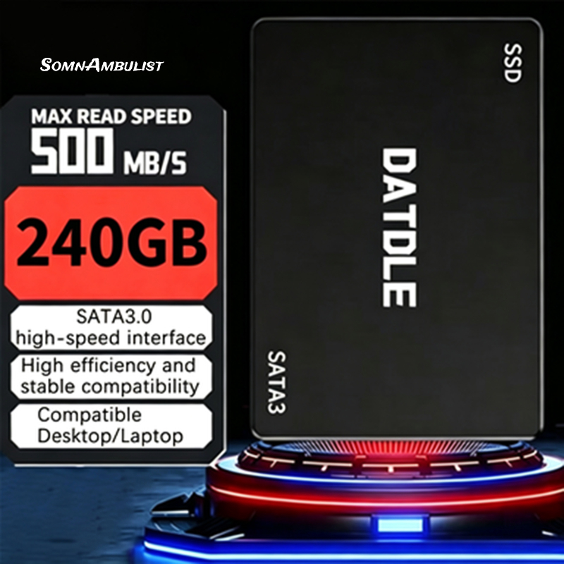 SomnAmbulist Upgrade SSD SATA III de 2,5 Polegadas, Disco Rígido Interno de Estado Sólido 120GB/128GB/240GB/256GB para