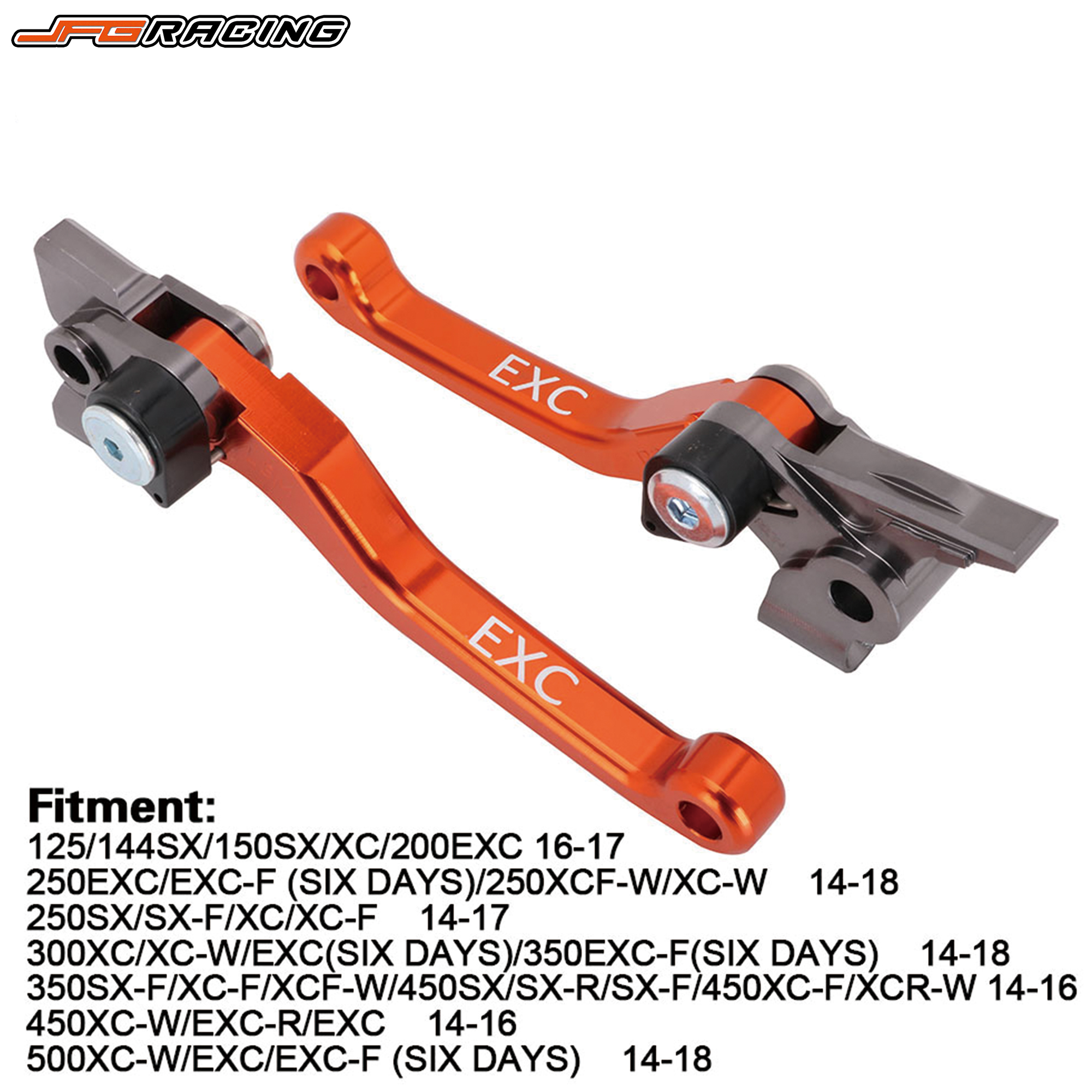 Conjunto de Alavanca de Freio e Embreagem de Moto Dobrável CNC para 125 150 250 300 350 450 500 SX XC EXC SXF XCW XCF