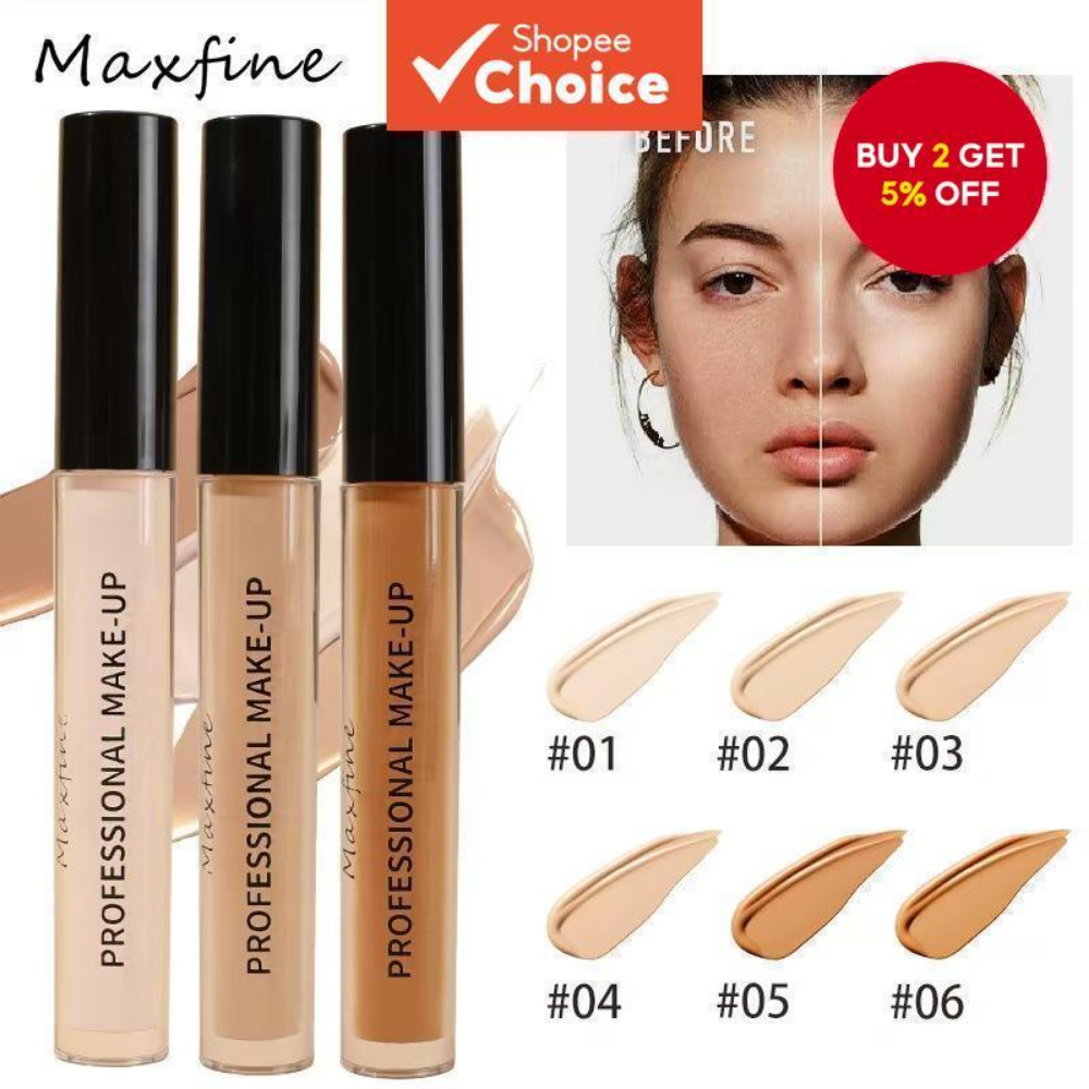Paleta de Corretivo Facial MAXFINE 6 Cores - Longa duração, controle de oleosidade e efeito iluminador para maquiagem