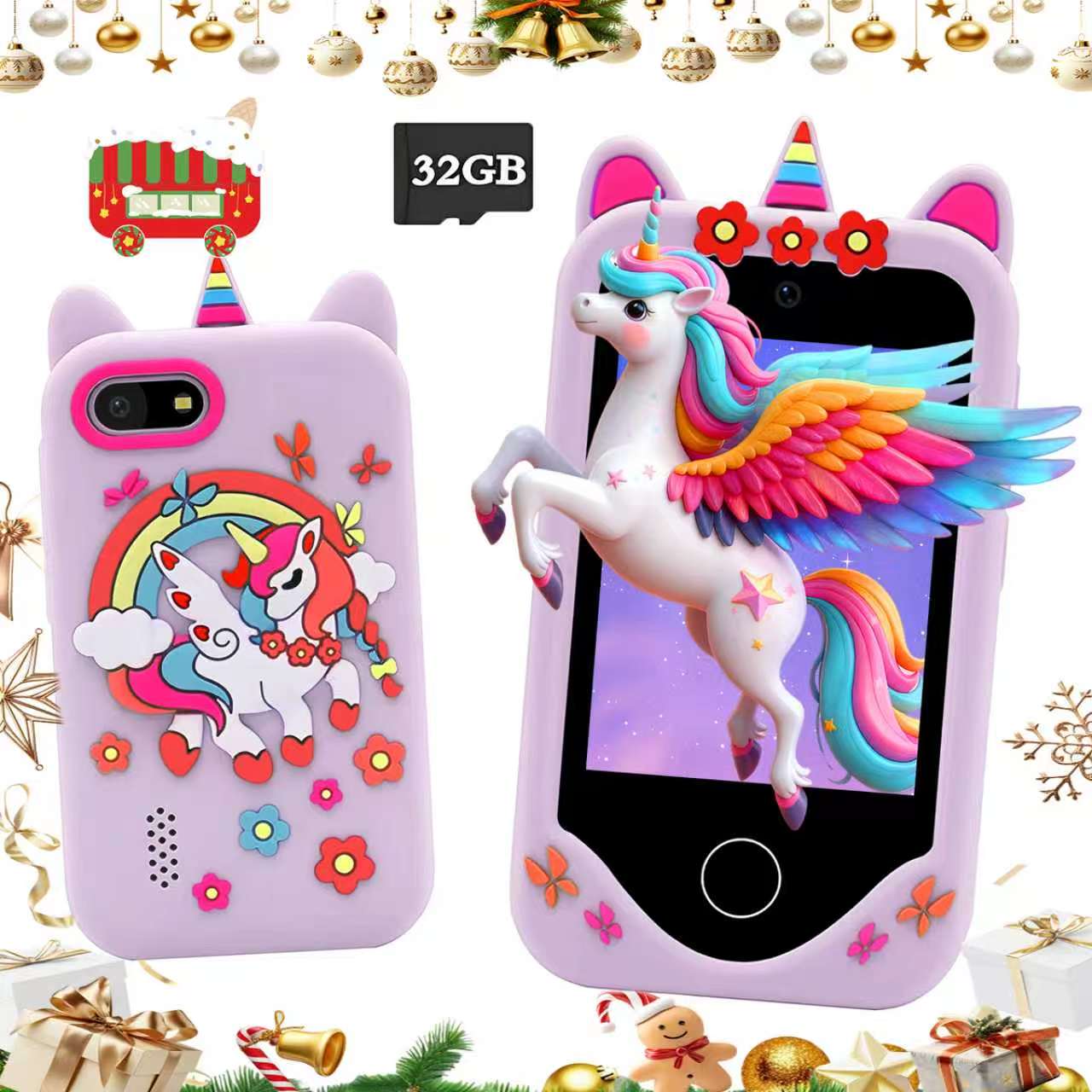 Smartphone Infantil Design Compacto com Tela HD Jogos de Quebra-Cabeça Divertidos Excelente Presente de Aniversário