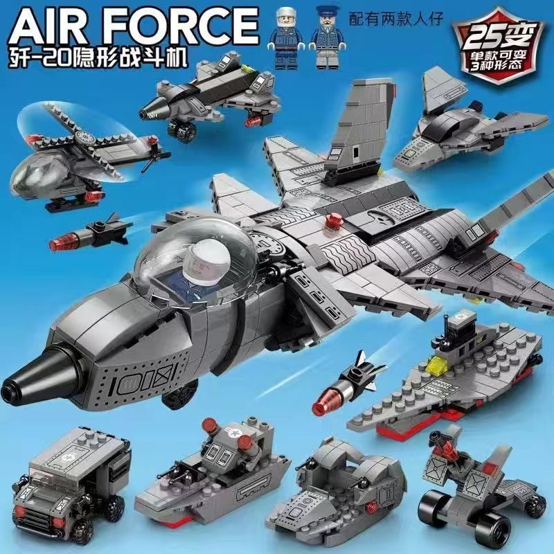 Compatível com blocos de montar Lego, aeronave tecnológica, quebra-cabeça educativo, peças grandes, avião gigante,