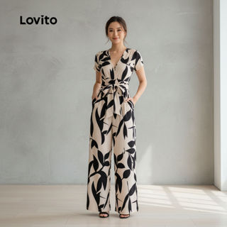 Lovito Macacão Boho Zíper Primavera Verão Feminino LBL31116 em Oferta na Shopee