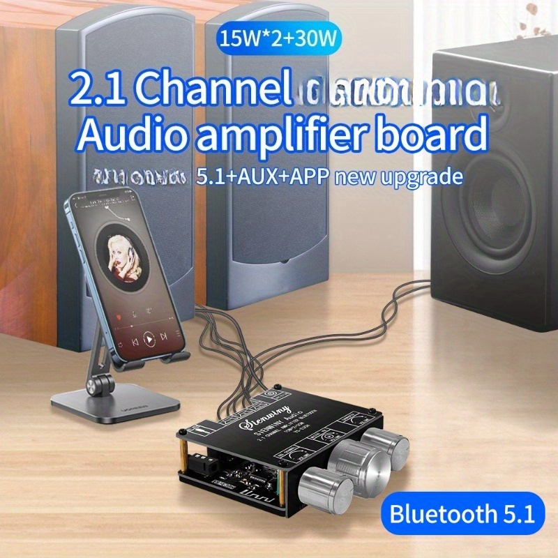 Módulo Amplificador de Áudio de 2,1 Canais com Modulação Hi-Lo e Subwoofer para Casa
