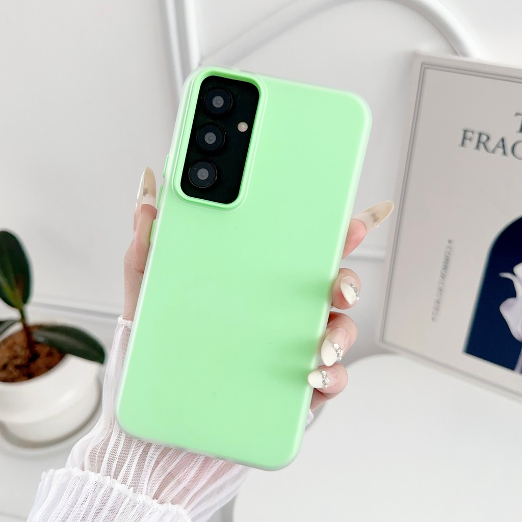  Capa de telefone macia de gelatina fosca em tom de doce para Samsung Galaxy A55 A54 A53 A35 A34 A33 A23 A24 A25 A14 A15