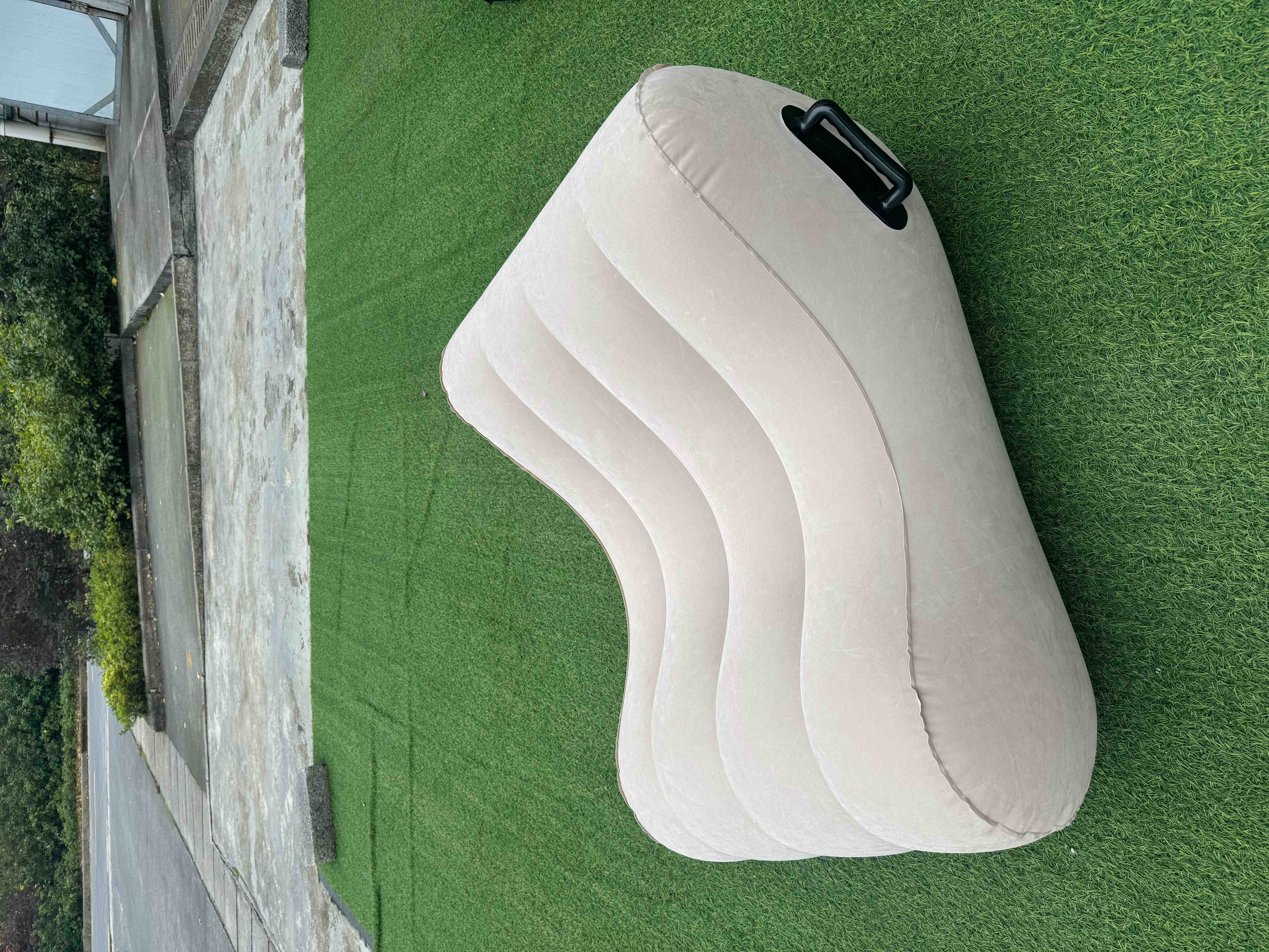  Sofá inflável de pelúcia para adultos, poltrona de lazer preguiçosa para uso doméstico no quarto, sofá auxiliar para