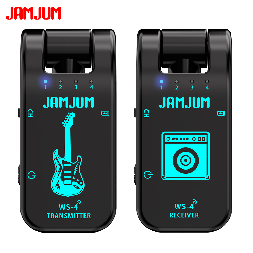 Sistema De Guitarra Sem Fio Recarregável WS-4 , Receptor Transmissor De Áudio De 8 Canais 2.4 Ghz Para Baixo , Venda Imp