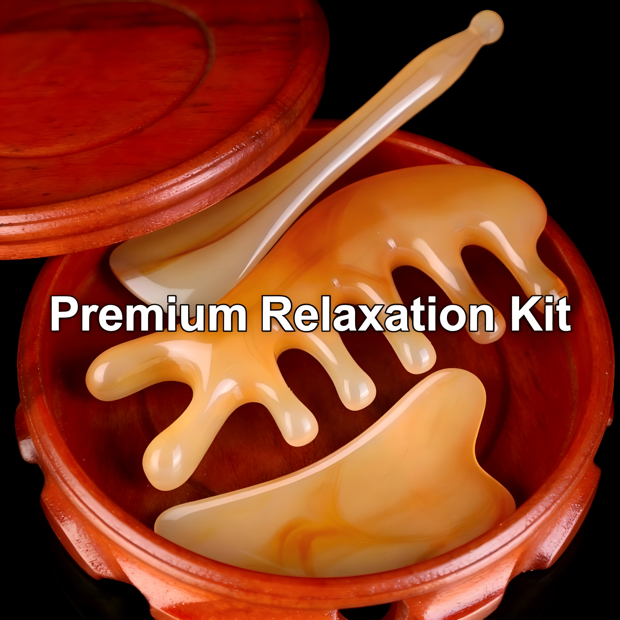 Conjunto Gua Sha de Chifre Natural de Búfalo, Ferramenta de Massagem Facial, Pente para Couro Cabeludo para Crescimento