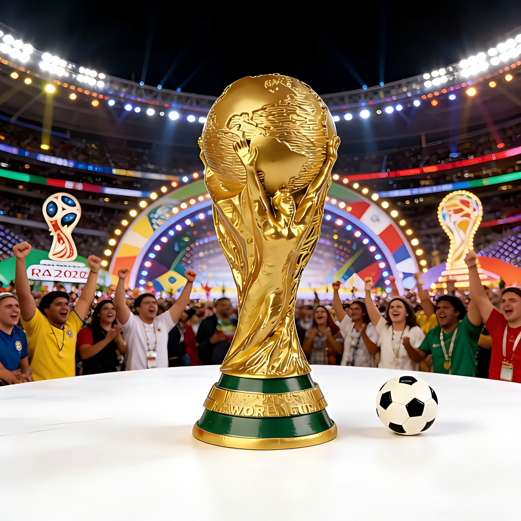 Réplica Premium Do Troféu Da Copa Mundo FIFA 2026 , Escultura Campeonato De Futebol Em Tamanho Real L , Colecionável De