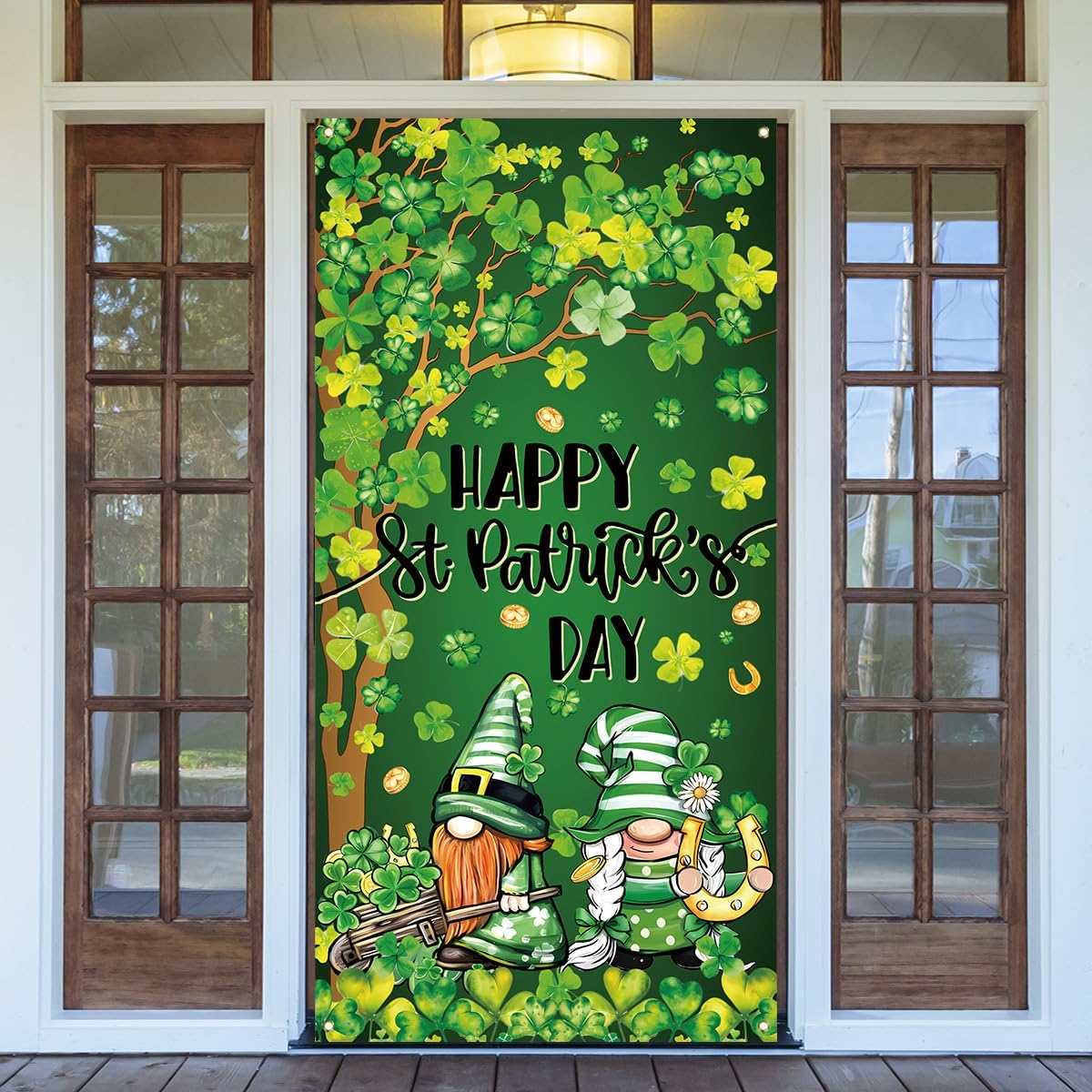 St . Capa De Porta Do Dia De São Patrício – Banner Frontal Trevo Irlandês Sinal De Boas-Vindas Artigos Para Festas Em Ca