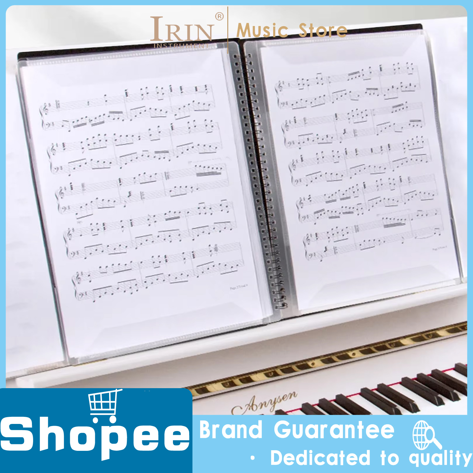 Suporte de Partitura Tamanho A4, Pasta Organizadora de Documentos com 40 Bolsos para Músicos de Violão, Violino e Piano