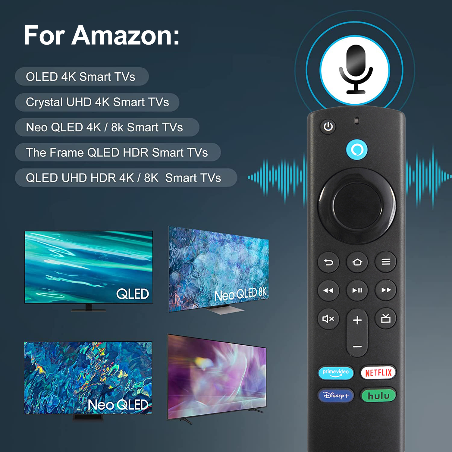 Controle Remoto de Voz Universal L5B83G 3a Geração para TVs Amz Smart TVs Stick 4K Pacote/Série Cube