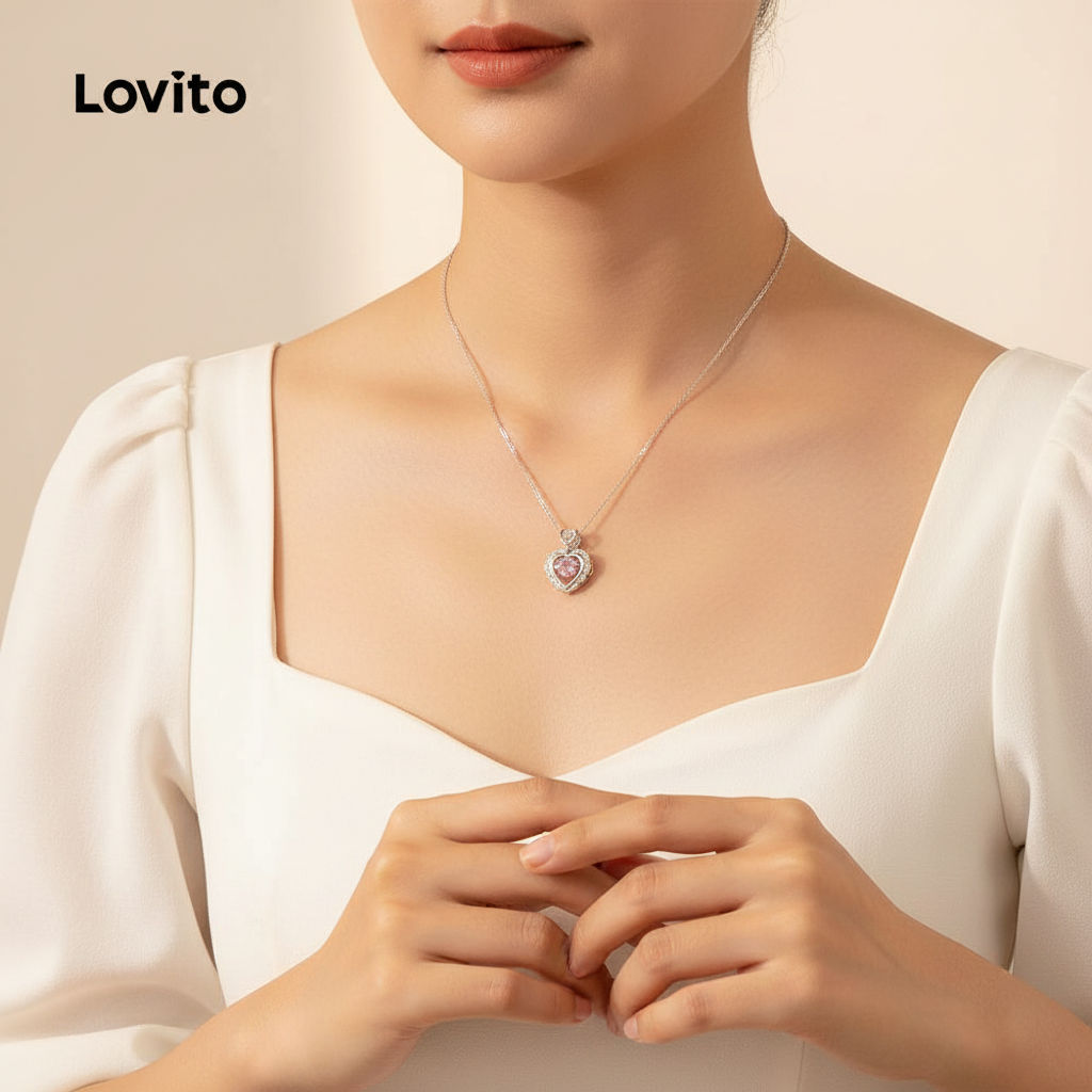 Lovito Colar Diamante Brilhante Luxo LFA105250 em Oferta na Shopee