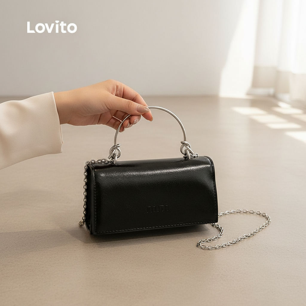 Lovito Bolsa Quadrada Casual Feminina LFA104074 em Oferta na Shopee