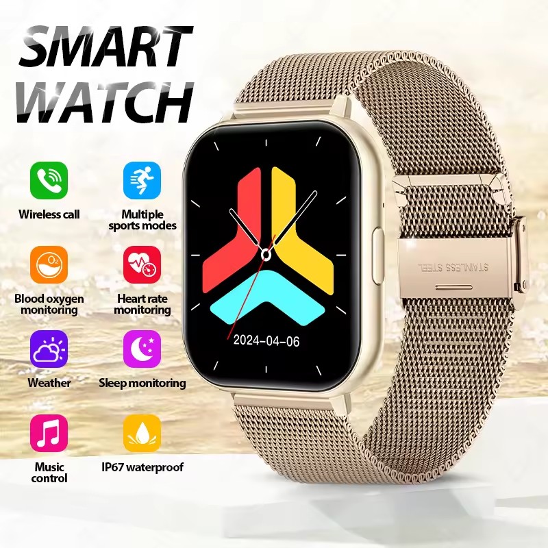 2026 Novo Smartwatch 1,77 HD Bluetooth Smartwatch Chamadas Sem Fio Homens Mulheres Smartwatch Fitness Relógios